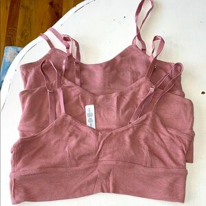 Athleta Pink Adjustable Strap Sleep Bralette